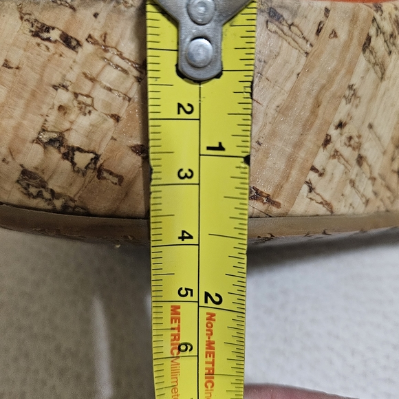 Italian Wedge Sandals. Cork Imitatation - Picture 6 of 7